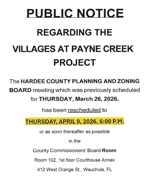 Villages at Payne Creek Zoning Meeting